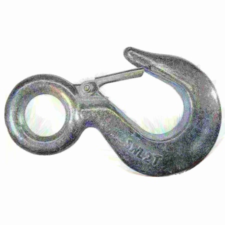 Midwest Fastener 2 Ton Zinc Plated Steel Safety Slip Hooks with Eyes 54658